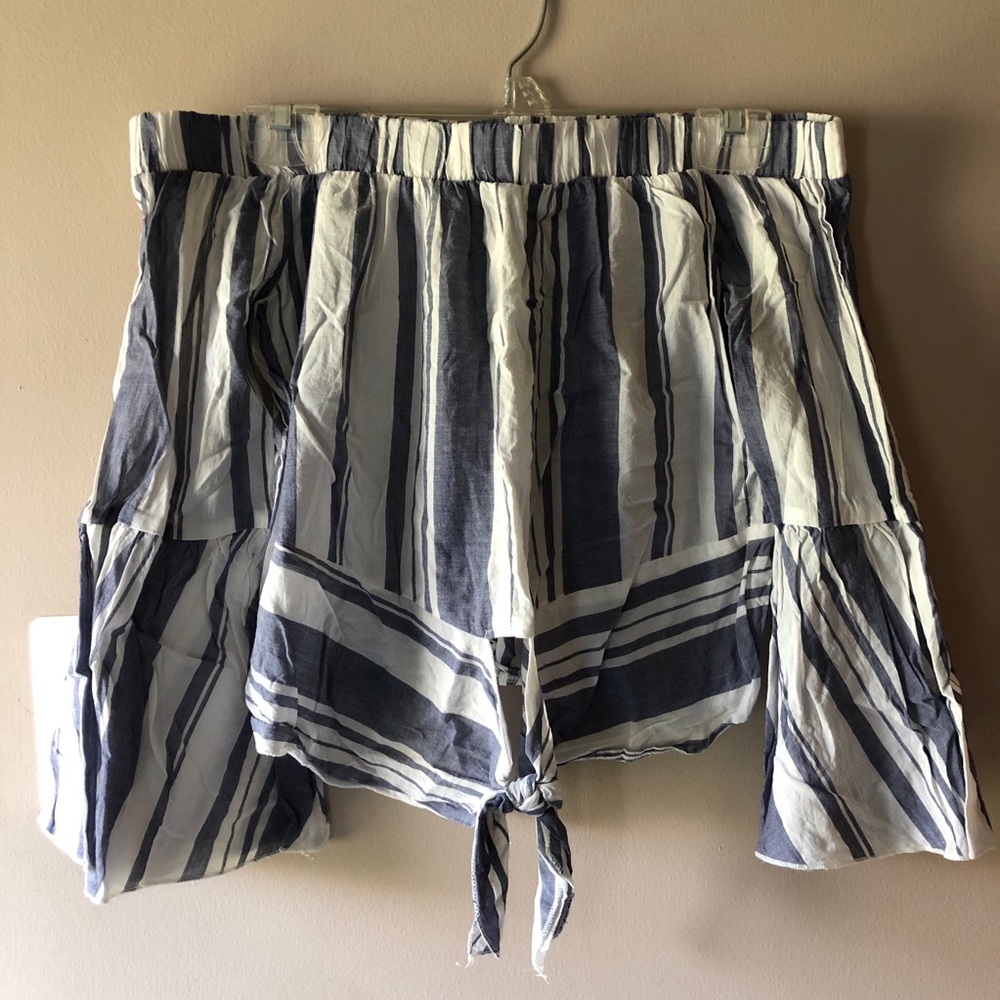 Stripe Off Shoulder Top